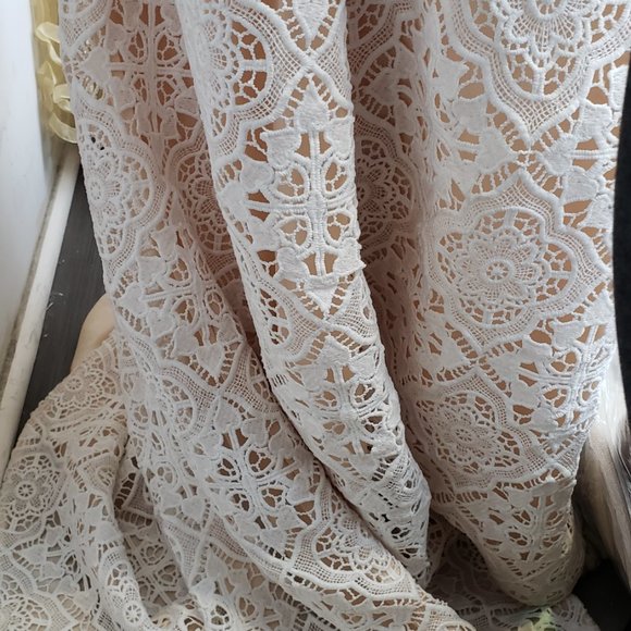 NWT Wedding lace nude dress Sz 6 - Picture 7 of 11